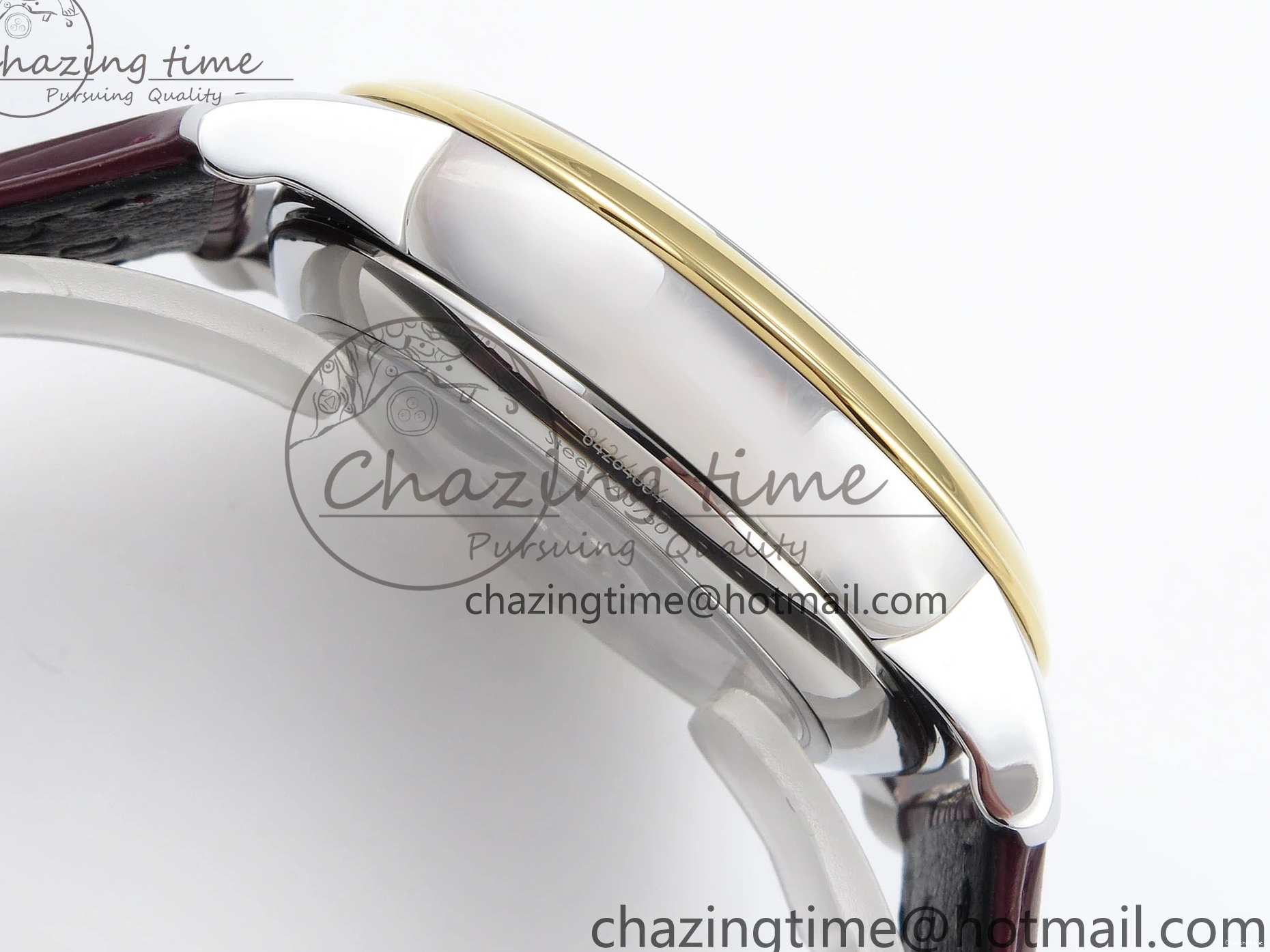 0201 De Ville Date YG MKF 1:1 Best Edition Brown Dial Roman Marker on Brown Leather Strap A OdorResistant 7751